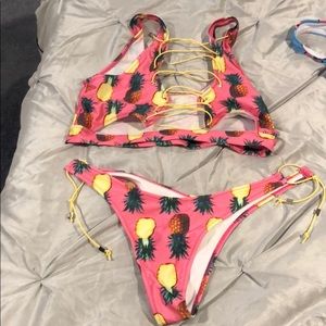 Strappy lip bikini size large thong
